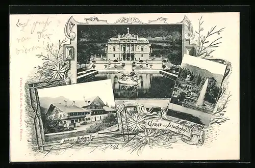 AK Linderhof, Schloss, Schloss-Restaurant, Fontaine