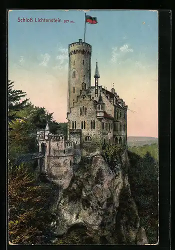 AK Schloss Lichtenstein im Herbst
