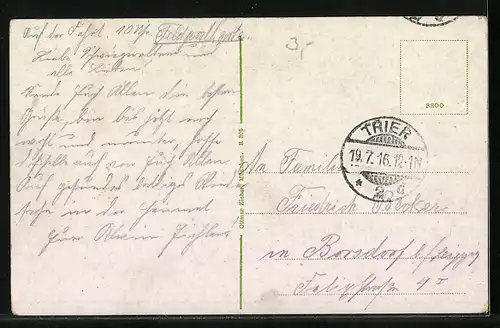 AK Ehrenbreitstein, Dampfer auf dem Rhein