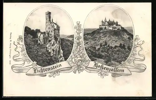 AK Lichtenstein, Burg Lichtenstein und Burg Hohenzollern