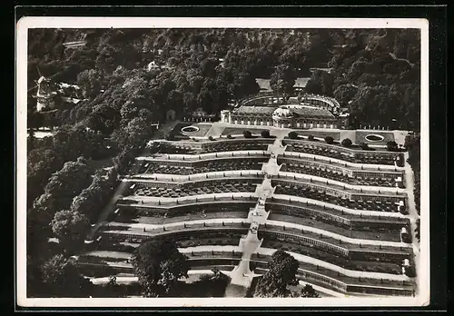 AK Potsdam, Schloss Sanssouci aus der Vogelschau