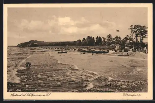 AK Kölpinsee a. U., Strand mit Strandkörben