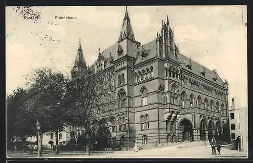 AK Rostock, Ständehaus, Strassenansicht