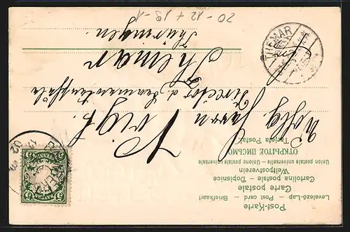 AK Jahreszahl 1903 mit Geldmünzen