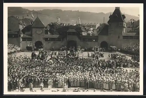 AK Vevey, Fete des Vignerons 1927, Wein