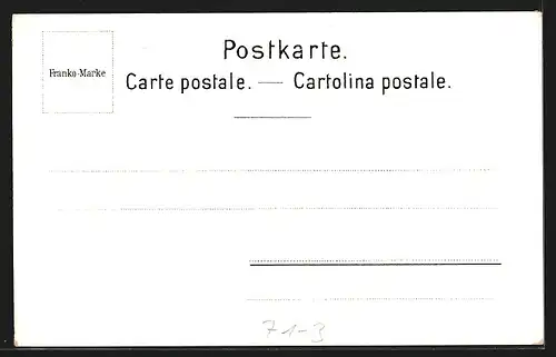 Lithographie Rheinfall mit Boot