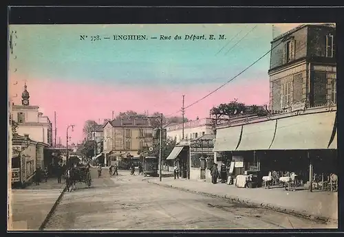 AK Enghien, Rue du Départ, Strassenpartie