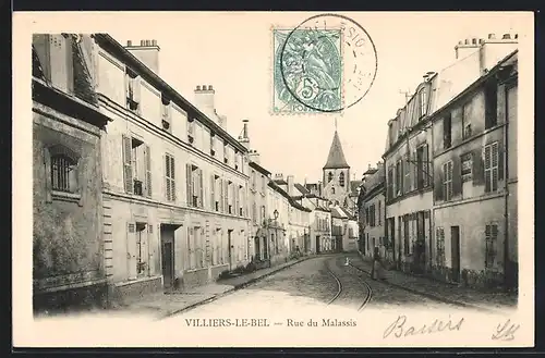 AK Villiers-le-Bel, Rue du Malassis, Strassenpartie