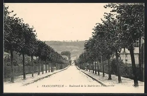 AK Franconville, Boulevard de la Mairie vers Franconville