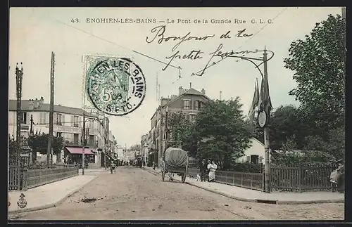 AK Enghien-les-Bains, Le Pont de la Grande Rue