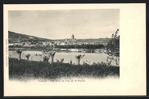 AK Vétheuil, Vue prise de l`Ile de St-Martin