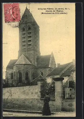 AK Grisy-les-Plâtres, Abside de l`Église