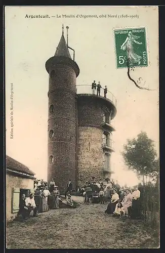 AK Argenteuil, Le Moulin d`Orgemont, Côté Nord 1808-1908