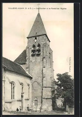 AK Villiers-Adam, Le Clocher et le Portail de l`Eglise