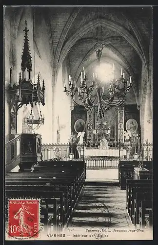 AK Viarmes, intérieur de l`eglise