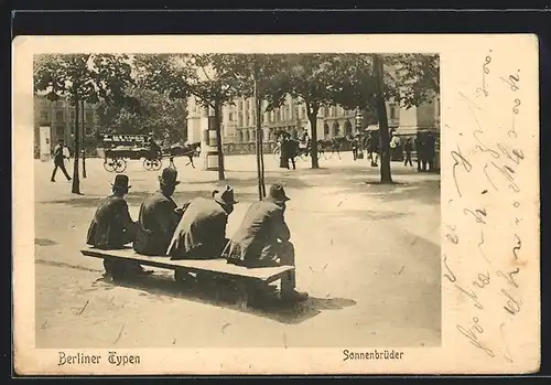 AK Berlin, Berliner Typen, Sonnenbrüder