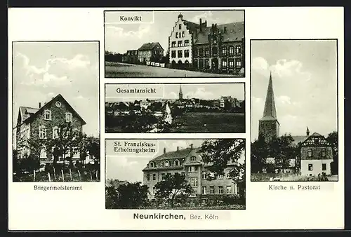 AK Neunkirchen, St. Franziskus-Erholungsheim, Kirche und Pastorat, Bürgermeisteramt