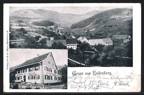 AK Endenburg, Ortsansicht, Gasthaus zum Pflug