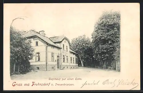 AK Frohnsdorf b. Treuenbrietzen, Gasthaus zur alten Eiche
