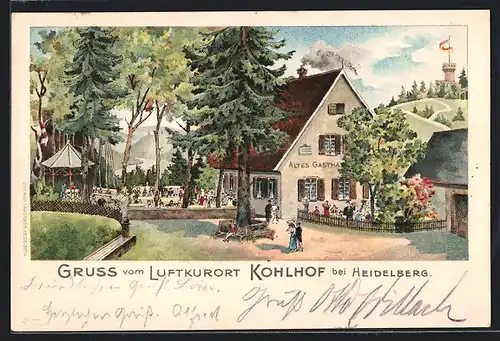 Lithographie Heidelberg, Gasthaus Kohlhof