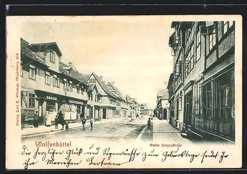 AK Wolfenbüttel, Blick in die Breite Herzogstrasse