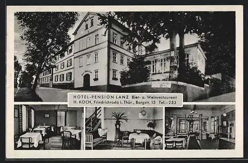AK Friedrichroda, Hotel-Pension Lanz, Burgstrasse 15