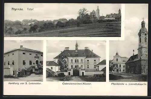AK Thyrnau, Handlung von S. Leierseder, Cisterzienserinnen-Kloster, Pfarrkirche, Totalansicht