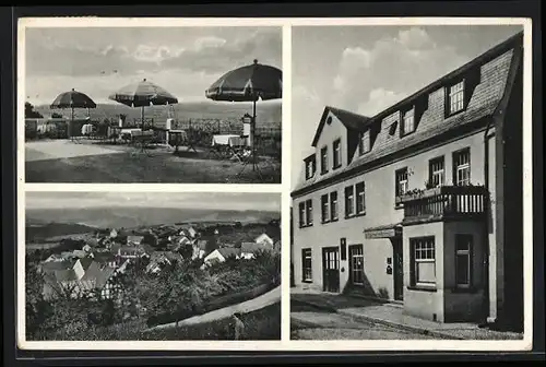 AK Eitelborn / Westerwald, Hotel-Restaurant Nassauer Hof, Ortsansicht