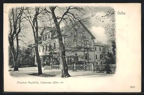 AK Gotha, Hotel-Pension Seyfarth, Lindenau-Allee 20