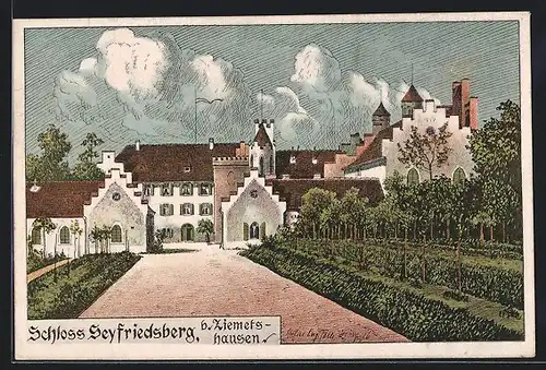 Künstler-AK Eugen Felle: Ziemetshausen, Schloss Seyfriedsberg