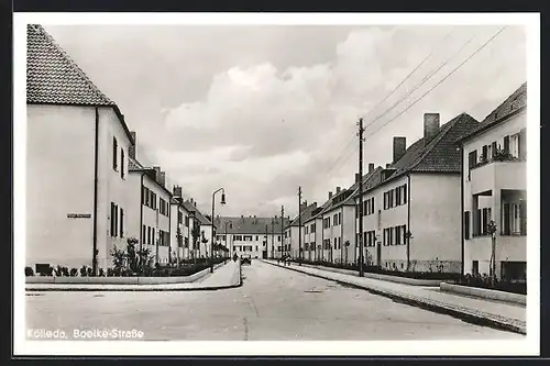 AK Kölleda, Boelke-Strasse Ecke Hermann Göring-Strasse