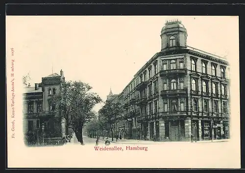 AK Hamburg-Eimsbüttel, Blick zur Weidenallee