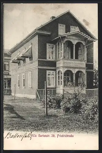 AK Friedrichroda, Villa mit Garten, Gartenstrasse 20