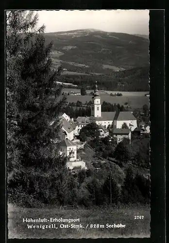 AK Wenigzell, Ortsansicht mit Kirche