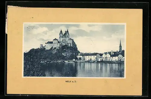 AK Melk a. D., Panorama der Stadt