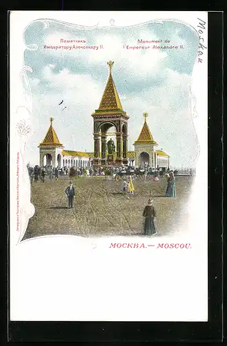 AK Moscou, Monument de l`Empereur Alexandre II