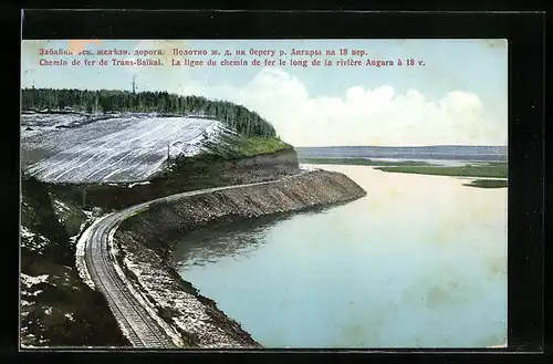 AK Angara, La ligne du chemin de fer le long de la riviere Angara, Chemin der fer de Trans-Baikal