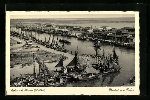 AK Büsum /Nordsee, Übersicht zum Hafen