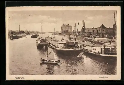 AK Karlsruhe, Partie am Rheinhafen