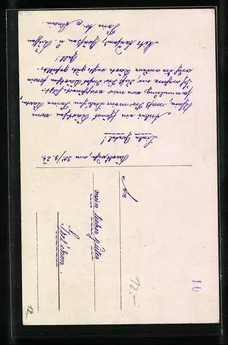 AK Karlsruhe i. B., Rheinhafen am Abend