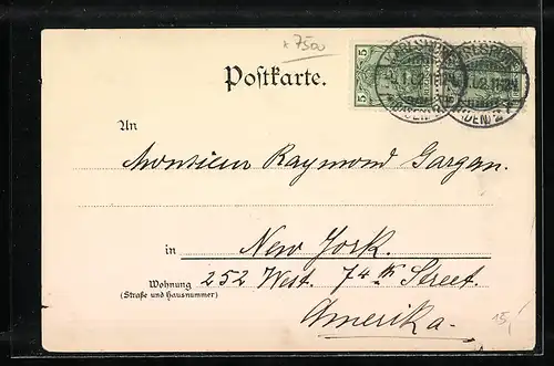 AK Karlsruhe, Rheinhafen mit Kran und Lastkahn