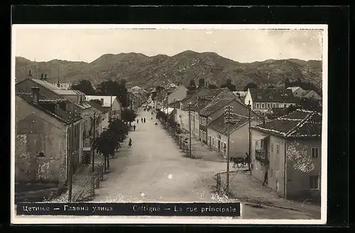 AK Cettigne, La rue principale