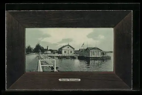 AK Ekenäs-Tammisaari, Uferstrasse mit Häusern am Wasser