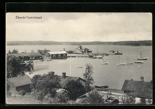 AK Ekenäs-Tammisaari, Ortspartie mit Hafen