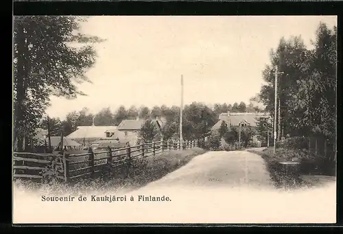 AK Kaukjärvi, Ortseingang von der Landstrasse gesehen
