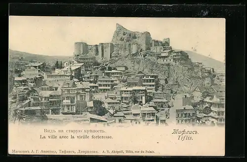 AK Tiflis, La ville avec la vieille forteresse