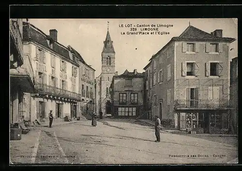 AK Limogne, La Grand`Place et l`Eglise