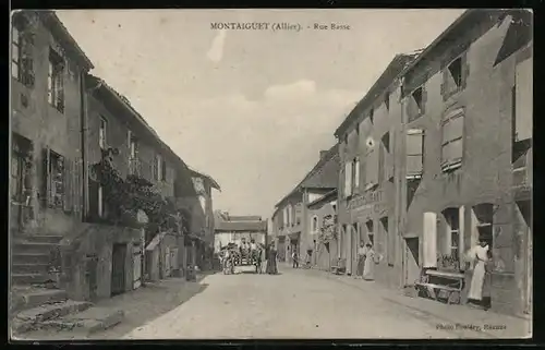 AK Montaiguet, Rue Basse, Strassenpartie