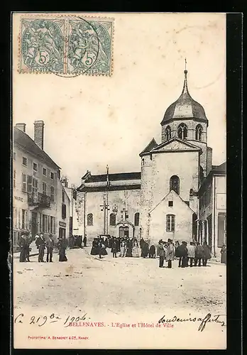 AK Bellenaves, L`Eglise et l`Hôtel de Ville