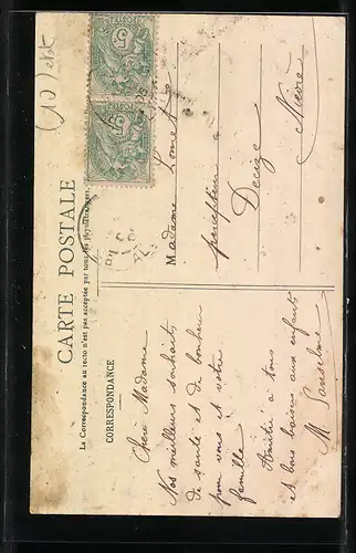 AK Bellenaves, Rue des Forges, Strassenpartie